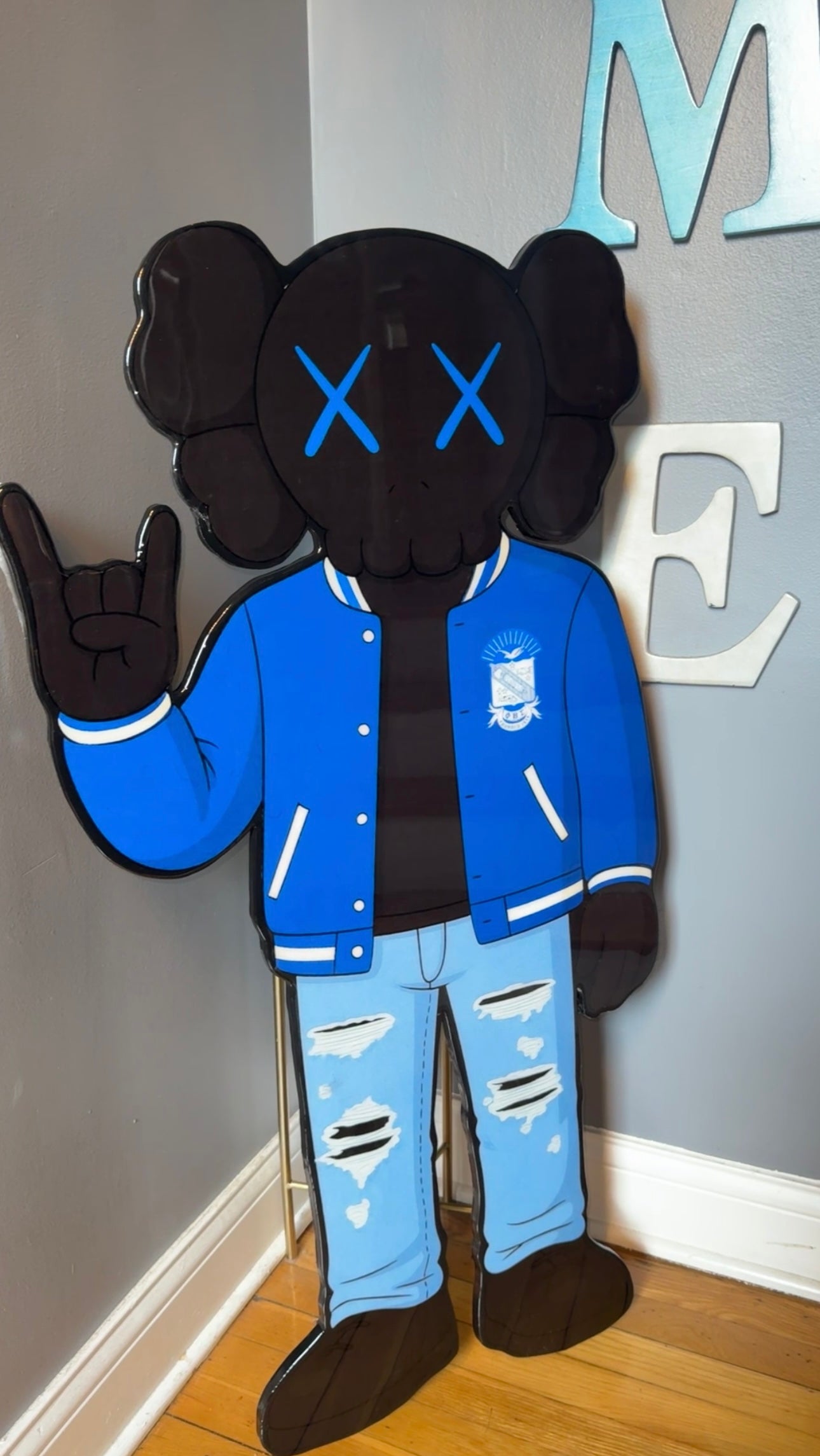 Phi Beta Sigma x KAWS Wood Art