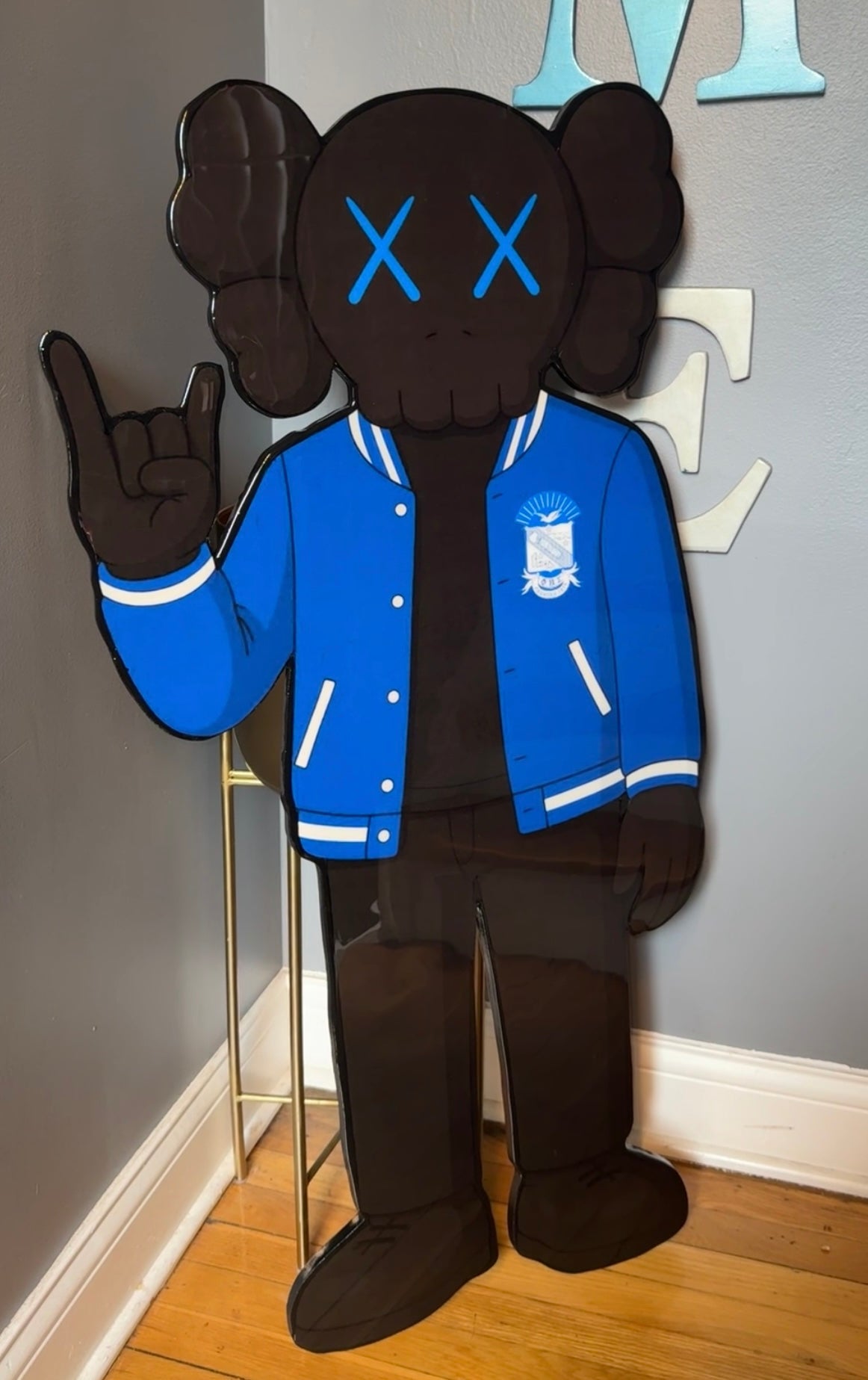 Phi Beta Sigma x KAWS Wood Art