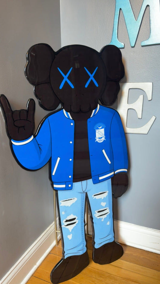 Phi Beta Sigma x KAWS Wood Art