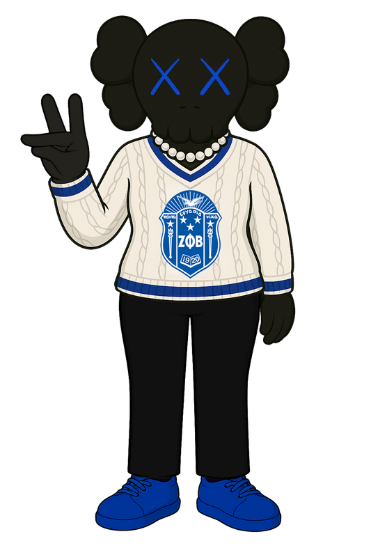 Zeta Phi Beta x KAWS Wood Art