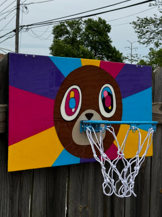 Graduation Bear Basketball Hoop