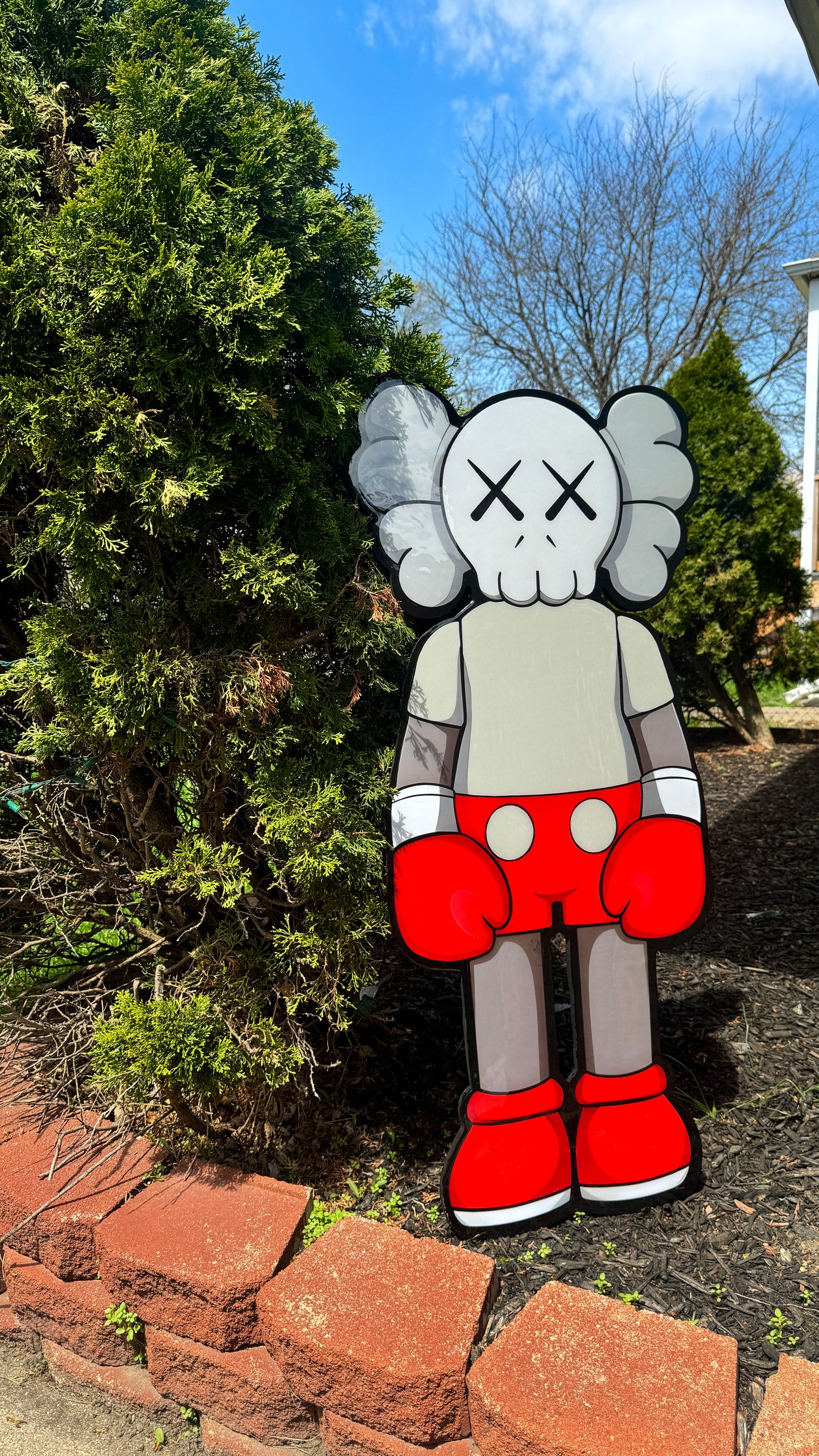 KAWS Boxer Wood Art