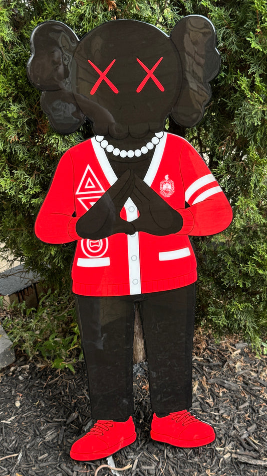 Delta Sigma Theta x KAWS Wood Art