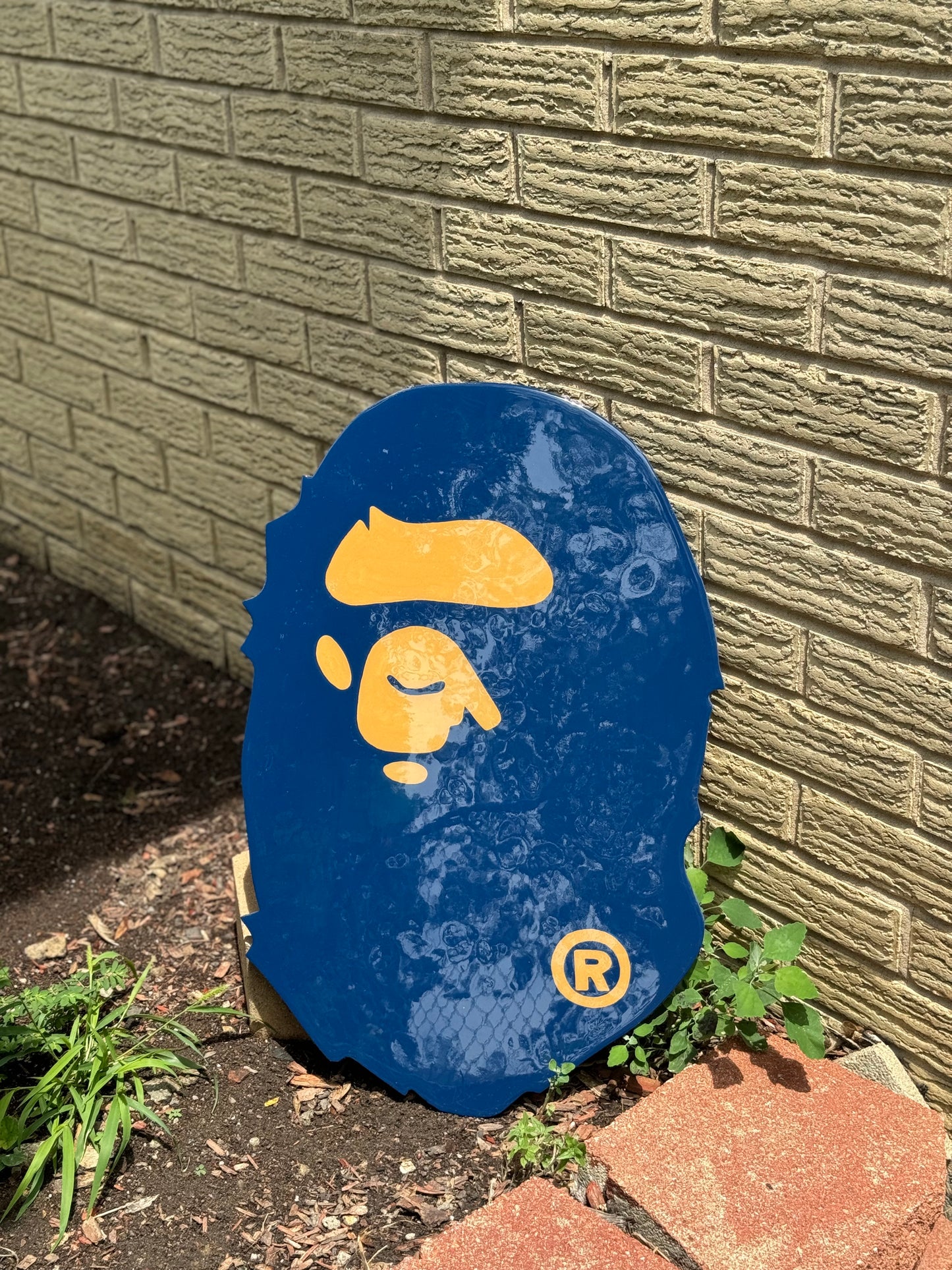 Navy Blue Bape Wall Art