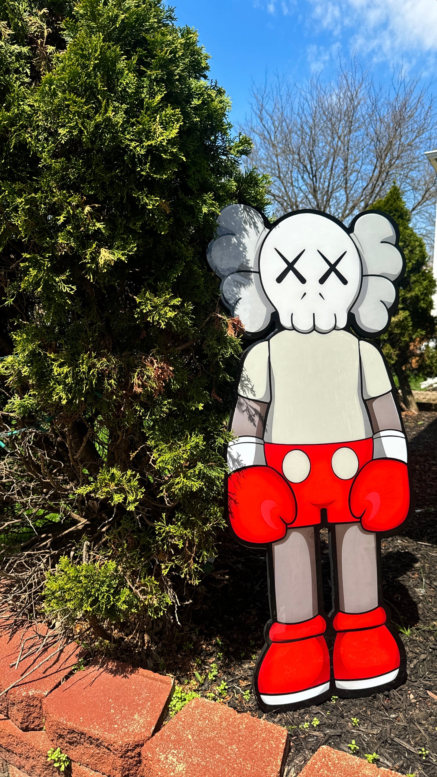 KAWS Boxer Wood Art