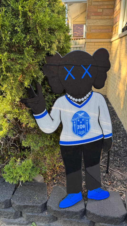 Zeta Phi Beta x KAWS Wood Art
