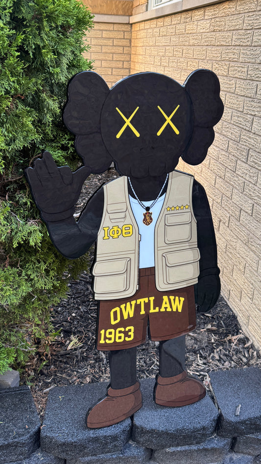 Iota Phi Theta x KAWS Wood Art